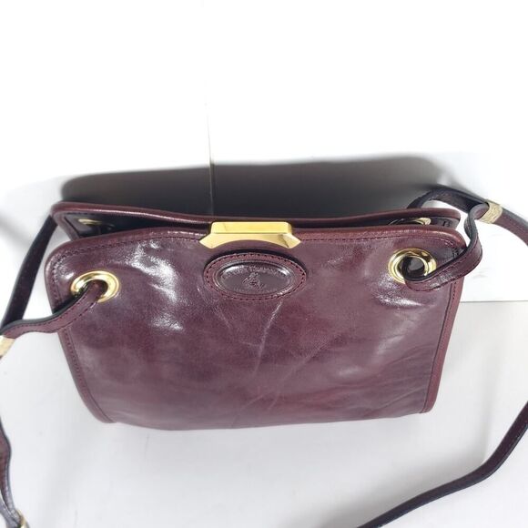 Aldo Filosini VTG Brown Leather Craftsman Crossbody Shoulder Bag Made In Italy - Picture 7 of 15